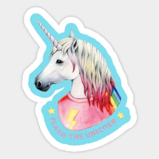 Flash the unicorn Sticker